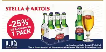 Prik en Tik Stella artois 0.0% aanbieding