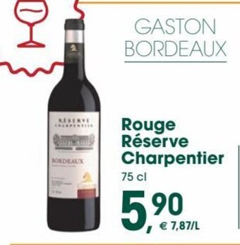 Prik en Tik Gaston bordeaux rouge reserve charpentier 75cl aanbieding