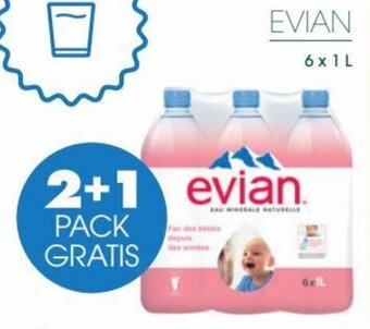 Prik en Tik Evian 6 x 1L aanbieding
