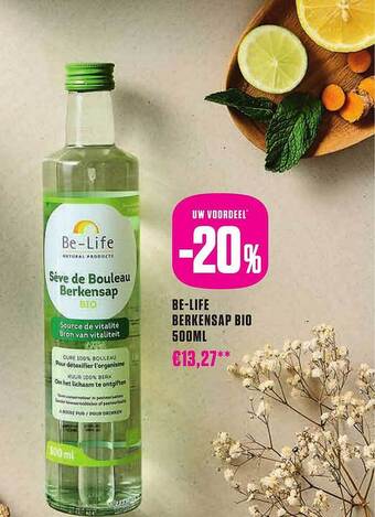 Be-life berkensap bio 500ml