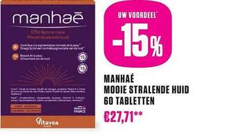 Medi Market Manhaé mooie stralende huid 60 tabletten aanbieding
