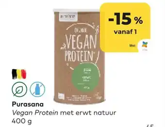 Bio Planet Purasana Vegan Protein met erwt natuur 400g aanbieding