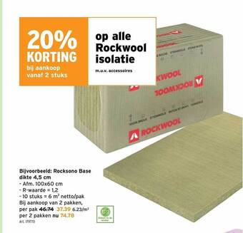 GAMMA Rockwool isolatie aanbieding