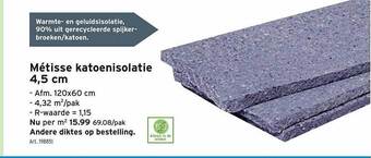GAMMA Métisse katoenisolatie 4,5 cm aanbieding