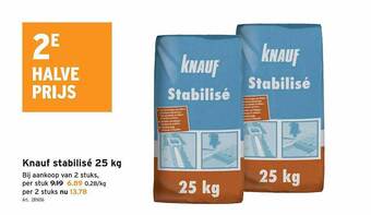GAMMA Knauf stabilisé 25 kg aanbieding