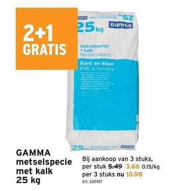 GAMMA Gamma metselspecie met kalk 25 kg aanbieding