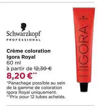 Schwarzkopf crème coloration igora royal