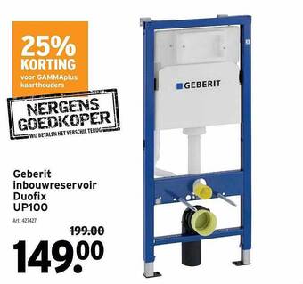 GAMMA Geberit inbouwreservoir duofix up100 aanbieding