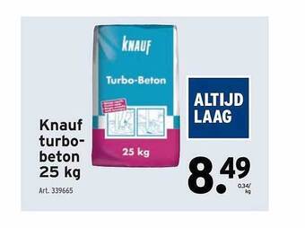 GAMMA Knauf turbobeton 25 kg aanbieding