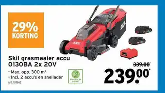 GAMMA Skil grasmaaier accu 0130ba 2 x 20v aanbieding