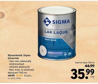 GAMMA Sigma binnenlak aanbieding