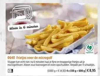 Bofrost Frietjes voor de microgolf aanbieding