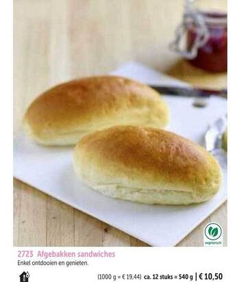 Bofrost Afgebakken sandwiches aanbieding