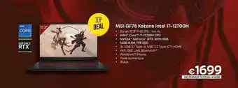 CompuDeals Msi gf76 katana intel i7 aanbieding