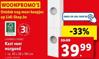Kast voor wasgoed 40x38x184 cm