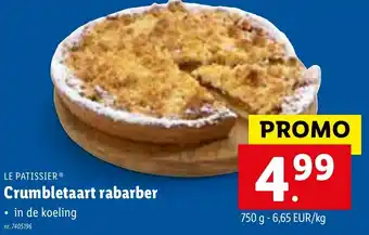 Crumbletaart rabarber 750g