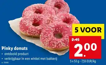 Lidl Pinky donuts 53g aanbieding