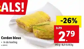 Lidl Cordon bleus 340g aanbieding