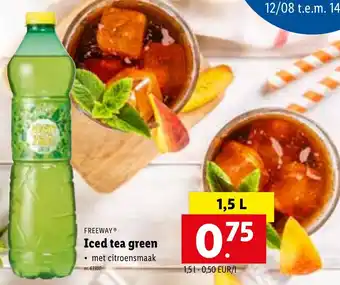 Lidl Iced tea green 1.5L aanbieding