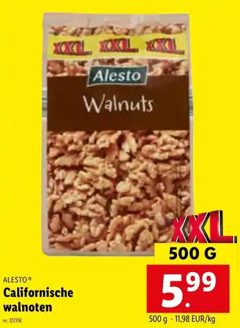 Lidl Californische walnoten 500g aanbieding