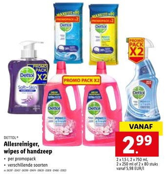 Lidl Allesreiniger, wipes of handzeep aanbieding