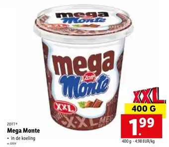 Lidl Mega Monte 400g aanbieding