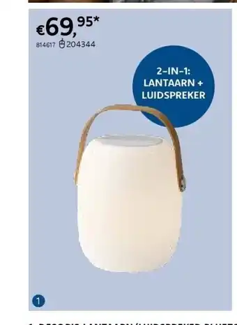 Dreamland Decoris lantaarn/luidspreker bluetooth wit aanbieding