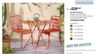 Dreamland Bistroset roma aanbieding