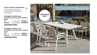 Dreamland Ocean tuinset lanna/bondi charcoal aanbieding
