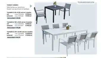 Dreamland Tuinset cannes antraciet aanbieding