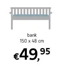 Dreamland Bank 150 x 48 cm aanbieding