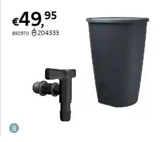 Regenton met kraantje peruno 260 l