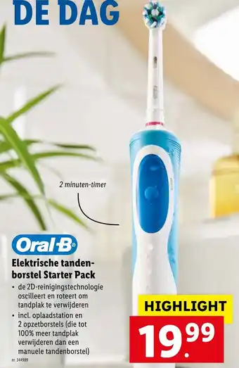 Lidl Oral-B Elektrische tanden- borstel Starter Pack aanbieding