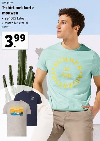 Lidl T-shirt met korte mouwen aanbieding