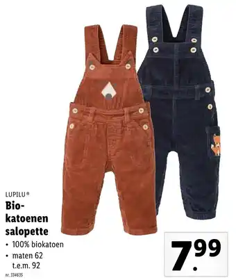 Bio- katoenen salopette