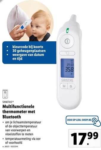 Lidl Multifunctionele thermometer met Bluetooth aanbieding