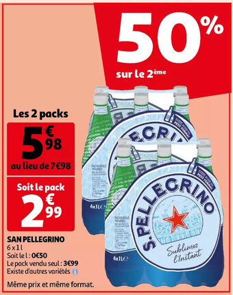 Auchan San Pellegrino 6 x 1 L aanbieding