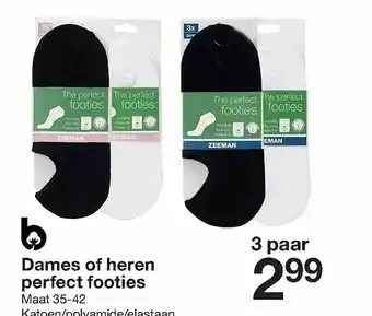 Zeeman Dames of heren perfect footies aanbieding
