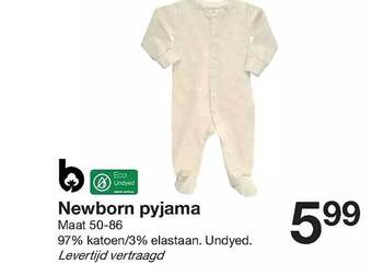 Zeeman Newborn pyjama aanbieding