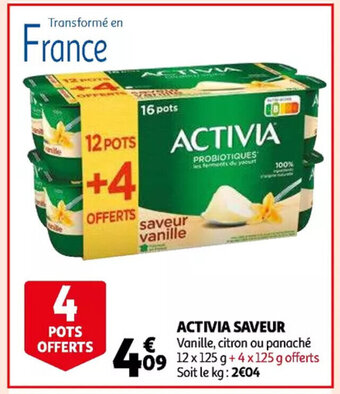 Auchan Activia saveur 12 x 125 g aanbieding