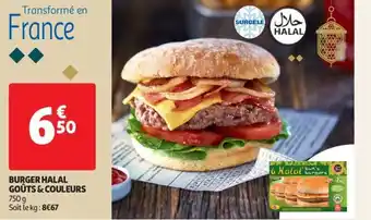 Auchan Burger Halal Gouts & Couleurs 750 g aanbieding