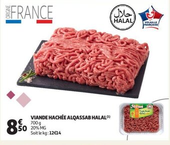 Auchan Viande Hachee Alqassab Halal 700 g aanbieding
