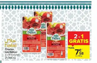 Carrefour Chorizo Isla Delice 3x120 g aanbieding