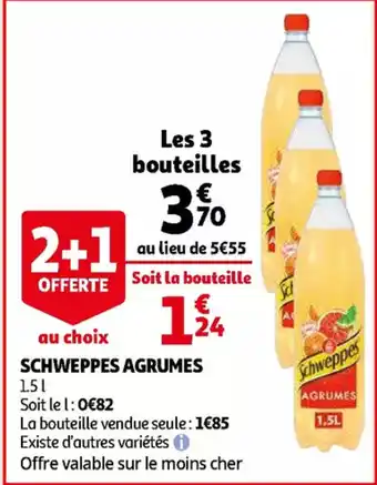 Auchan Schweppes agrumes 1.5L aanbieding