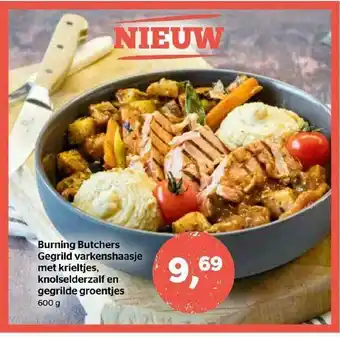 Spar Burning Butchers Gegrild Varkenshaasje Met Krieltjes, Knolseldezalf En Gegrilde Groentjes aanbieding