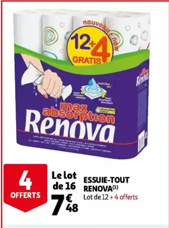 Auchan Renova essuie-tout 12 aanbieding
