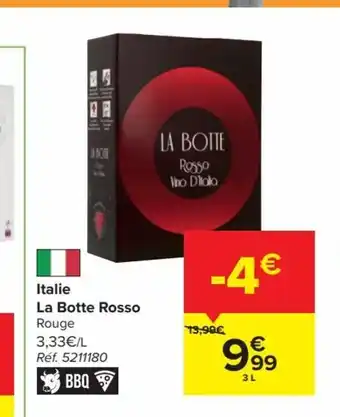 Carrefour Italie La Botte Rosso 3 L aanbieding