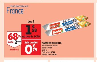 Auchan Herta Tarte en Or aanbieding