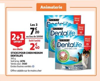 Dentalife sticks pour chien medium 345 g