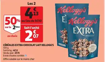 Auchan Cereales extra chocolat lait kellogg's 500g aanbieding